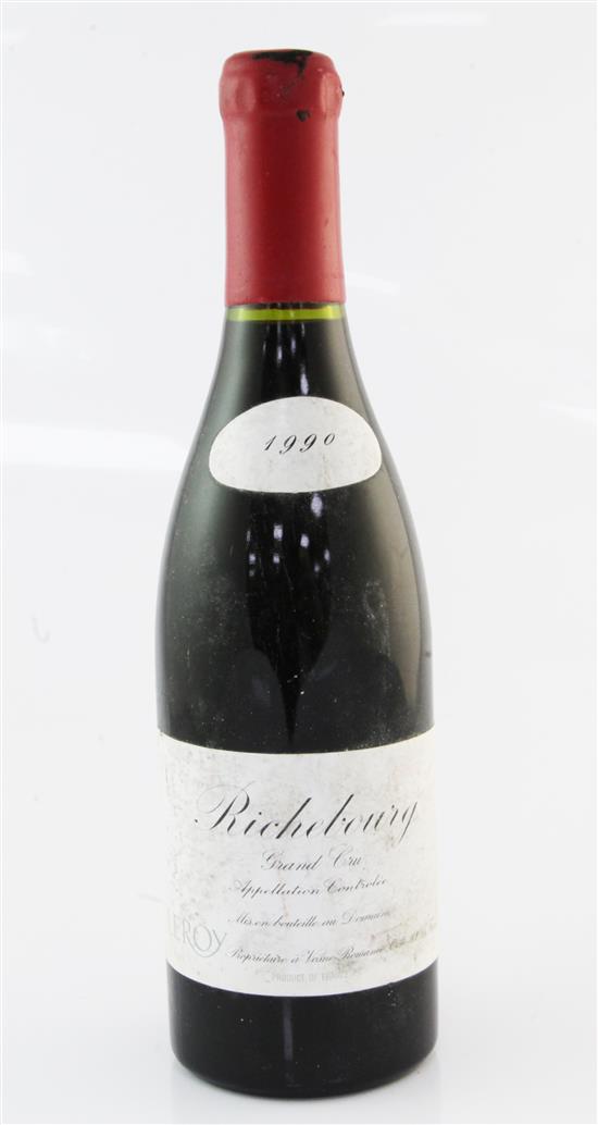 One bottle of Richebourg Grand Cru 1990, Domaine Leroy,